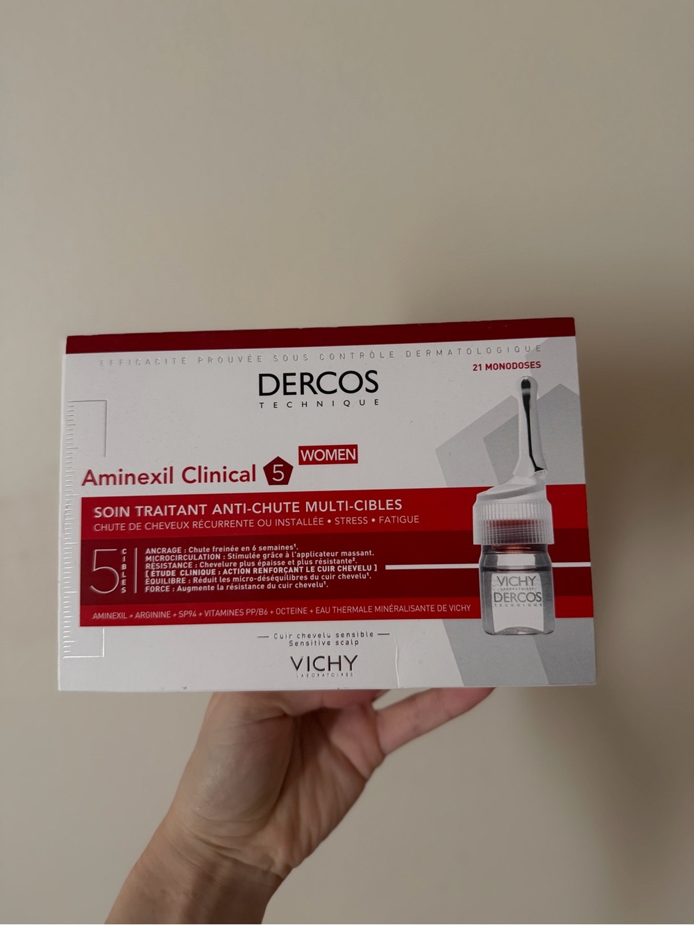 Vichy Dercos Aminexil Clinical 5 Women Anti-Hair Loss Treatment